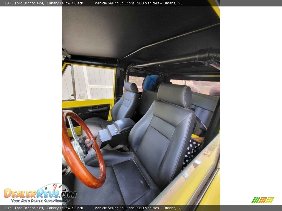 1973 Ford Bronco 4x4 Canary Yellow / Black Photo #3