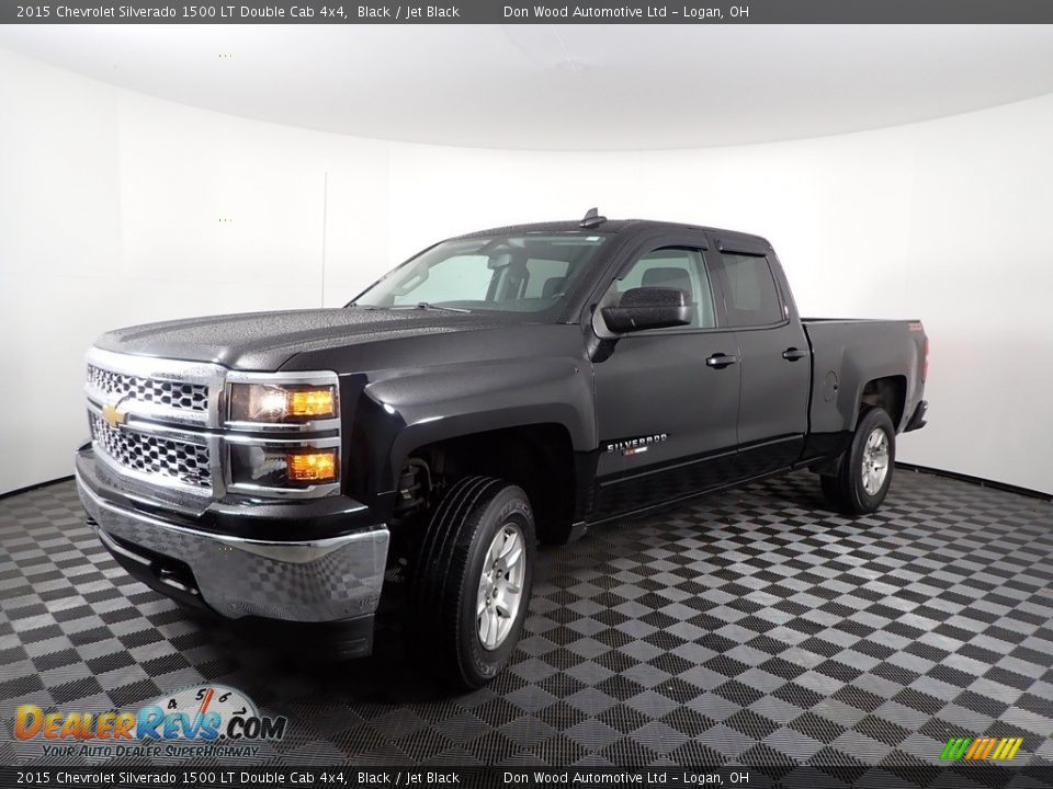 2015 Chevrolet Silverado 1500 LT Double Cab 4x4 Black / Jet Black Photo #4