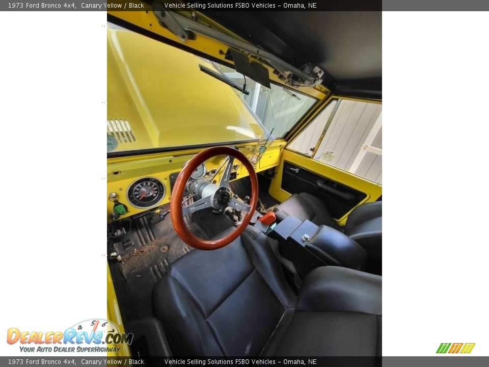 1973 Ford Bronco 4x4 Canary Yellow / Black Photo #5