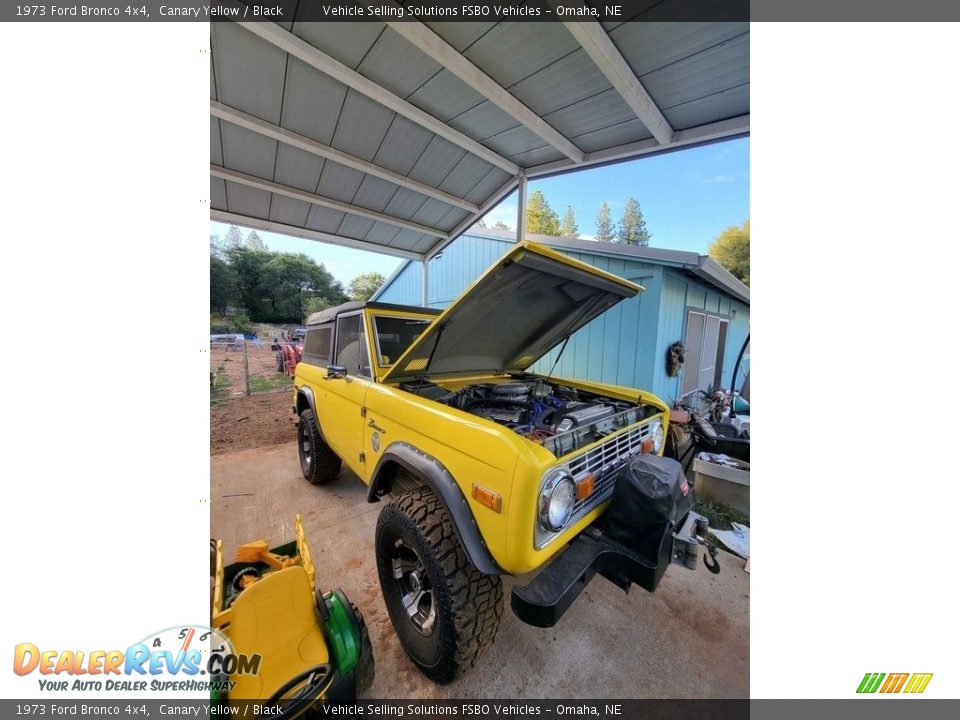 1973 Ford Bronco 4x4 Canary Yellow / Black Photo #6