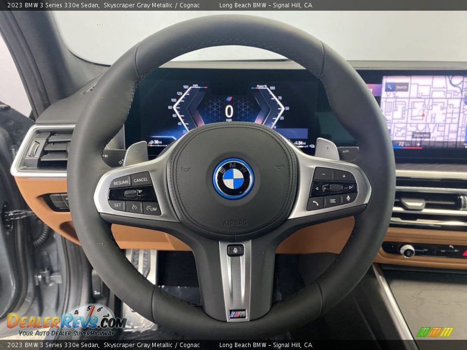 2023 BMW 3 Series 330e Sedan Skyscraper Gray Metallic / Cognac Photo #14
