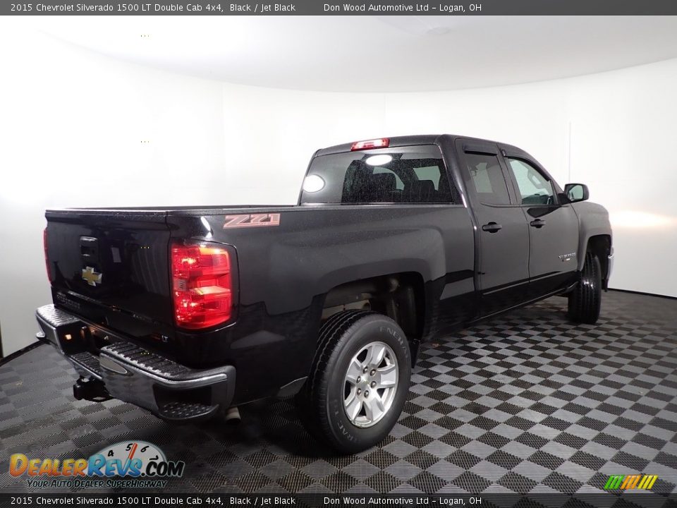 2015 Chevrolet Silverado 1500 LT Double Cab 4x4 Black / Jet Black Photo #8