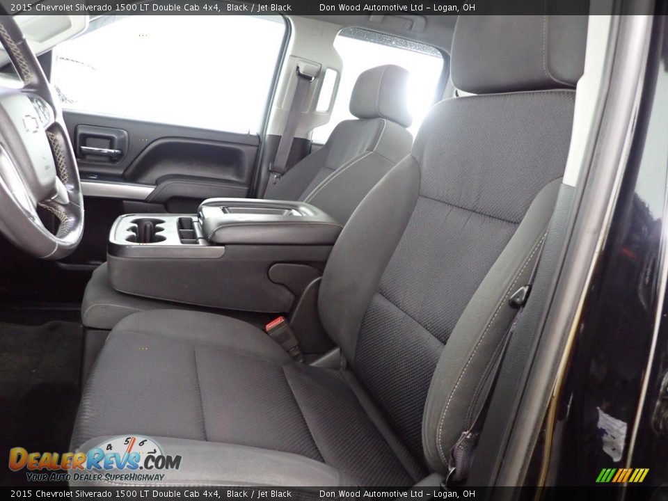 2015 Chevrolet Silverado 1500 LT Double Cab 4x4 Black / Jet Black Photo #12