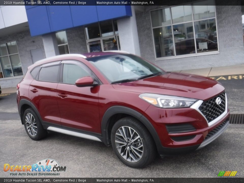 2019 Hyundai Tucson SEL AWD Gemstone Red / Beige Photo #1