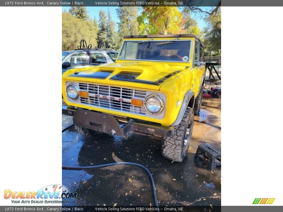 1973 Ford Bronco 4x4 Canary Yellow / Black Photo #15