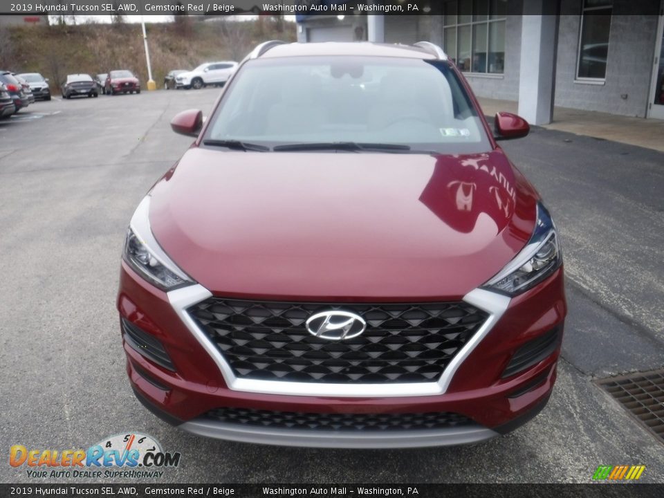 2019 Hyundai Tucson SEL AWD Gemstone Red / Beige Photo #4