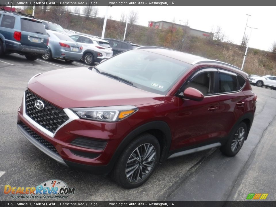 2019 Hyundai Tucson SEL AWD Gemstone Red / Beige Photo #5