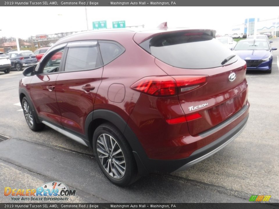 2019 Hyundai Tucson SEL AWD Gemstone Red / Beige Photo #7