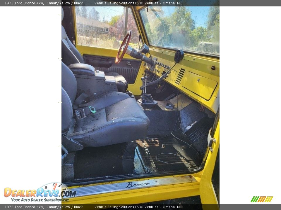 1973 Ford Bronco 4x4 Canary Yellow / Black Photo #20