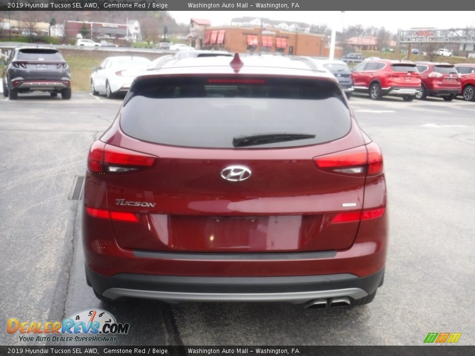 2019 Hyundai Tucson SEL AWD Gemstone Red / Beige Photo #8