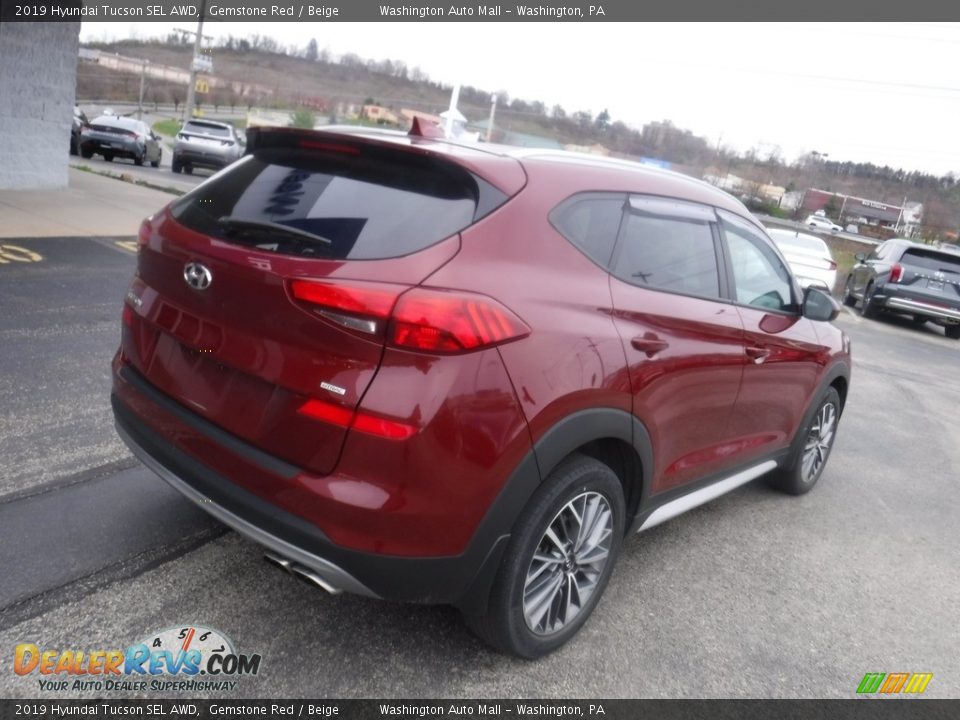 2019 Hyundai Tucson SEL AWD Gemstone Red / Beige Photo #9