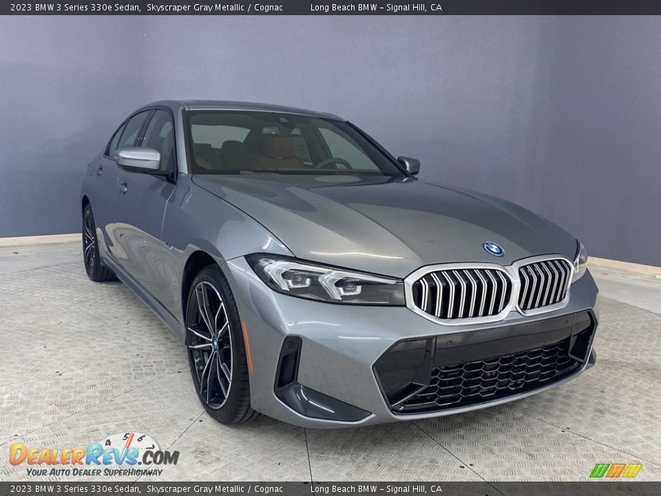 2023 BMW 3 Series 330e Sedan Skyscraper Gray Metallic / Cognac Photo #26