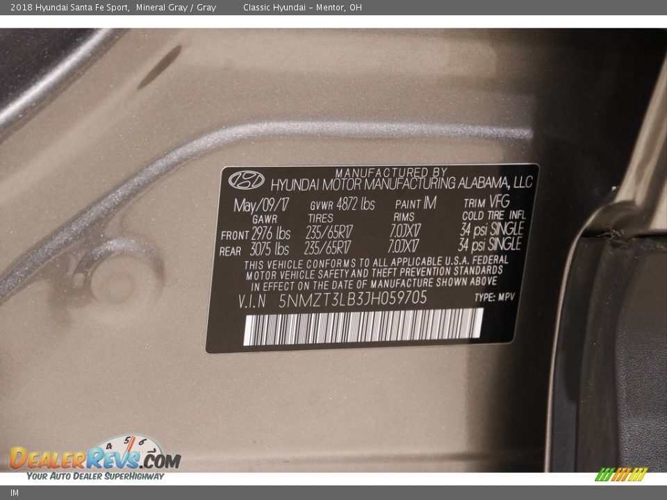 Hyundai Color Code IM Mineral Gray