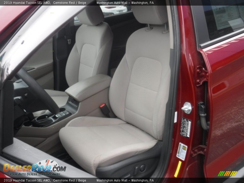 2019 Hyundai Tucson SEL AWD Gemstone Red / Beige Photo #12