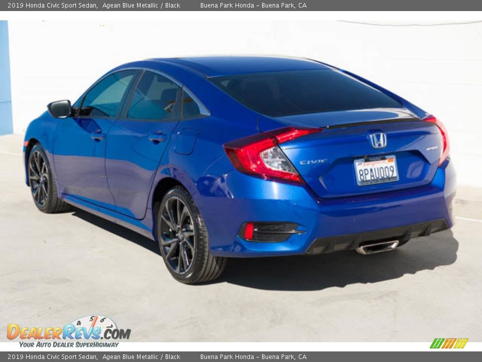 2019 Honda Civic Sport Sedan Agean Blue Metallic / Black Photo #2