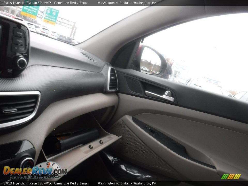 2019 Hyundai Tucson SEL AWD Gemstone Red / Beige Photo #25