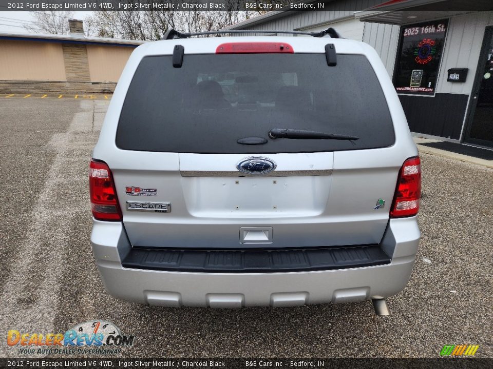 2012 Ford Escape Limited V6 4WD Ingot Silver Metallic / Charcoal Black Photo #4