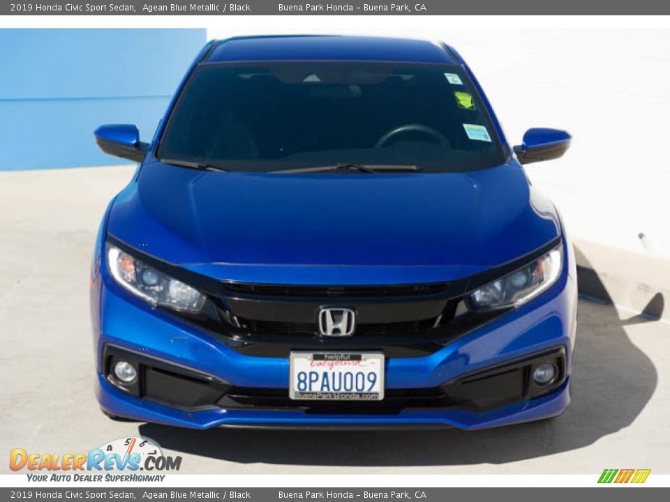 2019 Honda Civic Sport Sedan Agean Blue Metallic / Black Photo #7