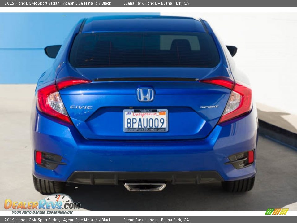 2019 Honda Civic Sport Sedan Agean Blue Metallic / Black Photo #9