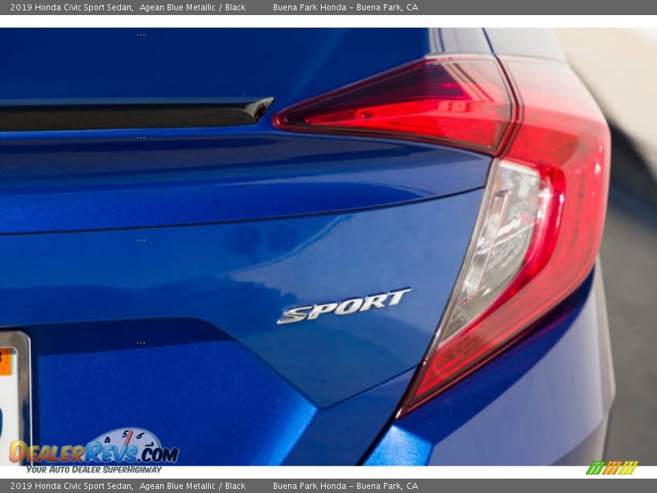 2019 Honda Civic Sport Sedan Agean Blue Metallic / Black Photo #11