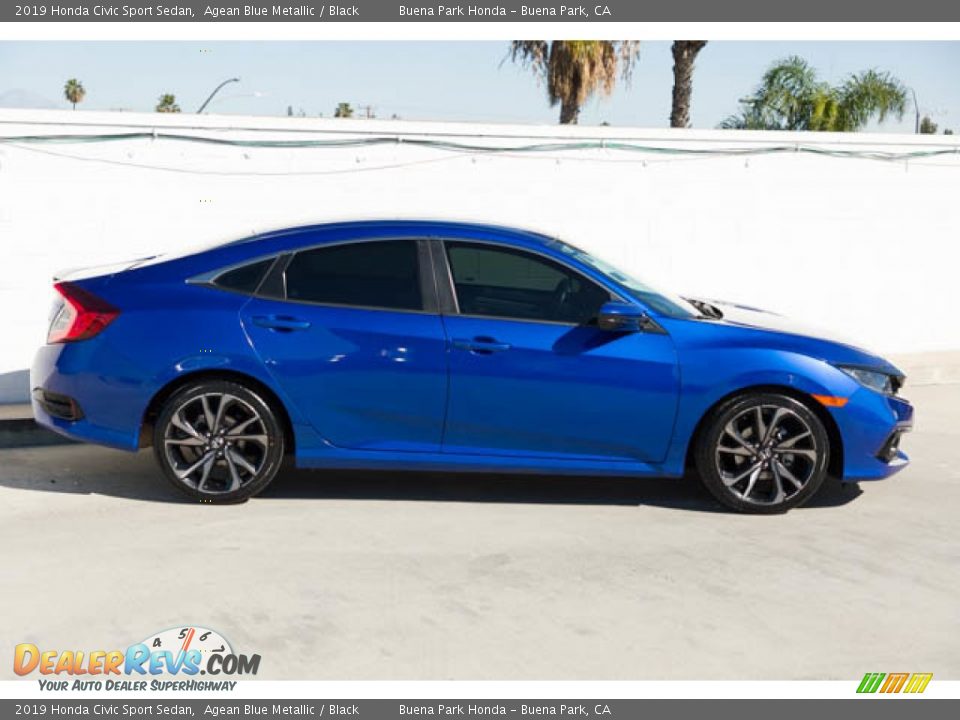 2019 Honda Civic Sport Sedan Agean Blue Metallic / Black Photo #12