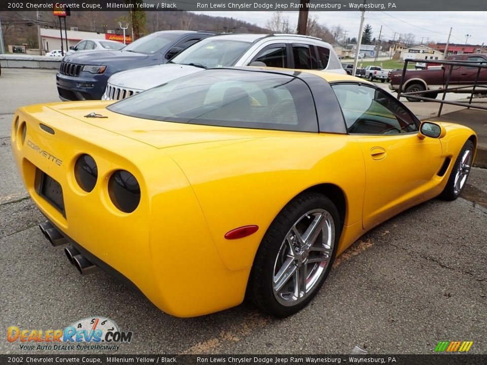 2002 Chevrolet Corvette Coupe Millenium Yellow / Black Photo #3