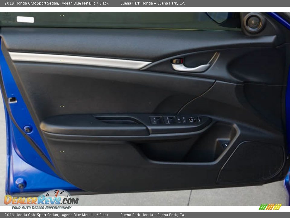 2019 Honda Civic Sport Sedan Agean Blue Metallic / Black Photo #28