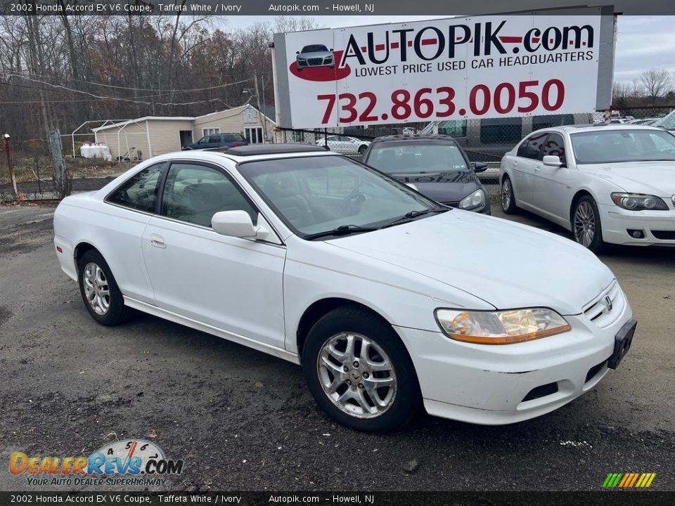 2002 Honda Accord EX V6 Coupe Taffeta White / Ivory Photo #1