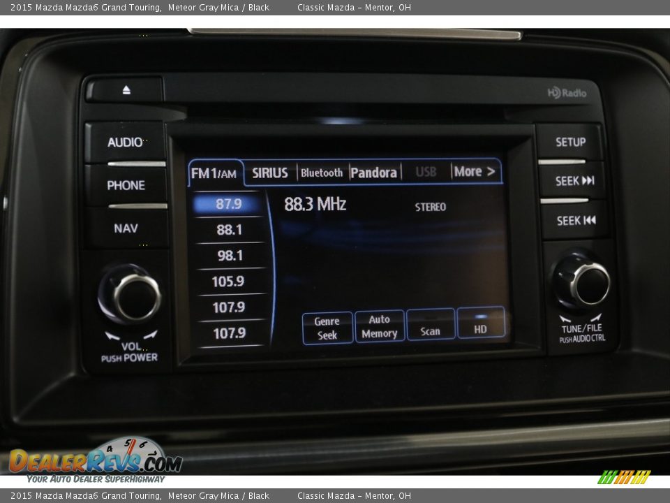 2015 Mazda Mazda6 Grand Touring Meteor Gray Mica / Black Photo #10