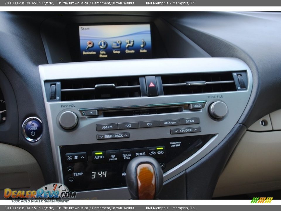 2010 Lexus RX 450h Hybrid Truffle Brown Mica / Parchment/Brown Walnut Photo #16