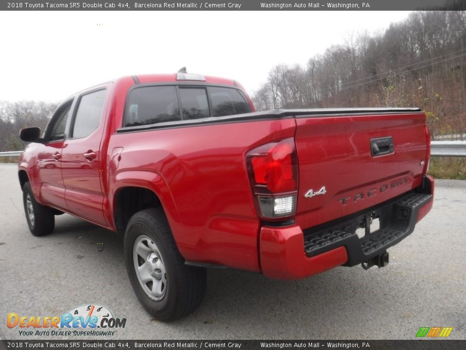 2018 Toyota Tacoma SR5 Double Cab 4x4 Barcelona Red Metallic / Cement Gray Photo #18