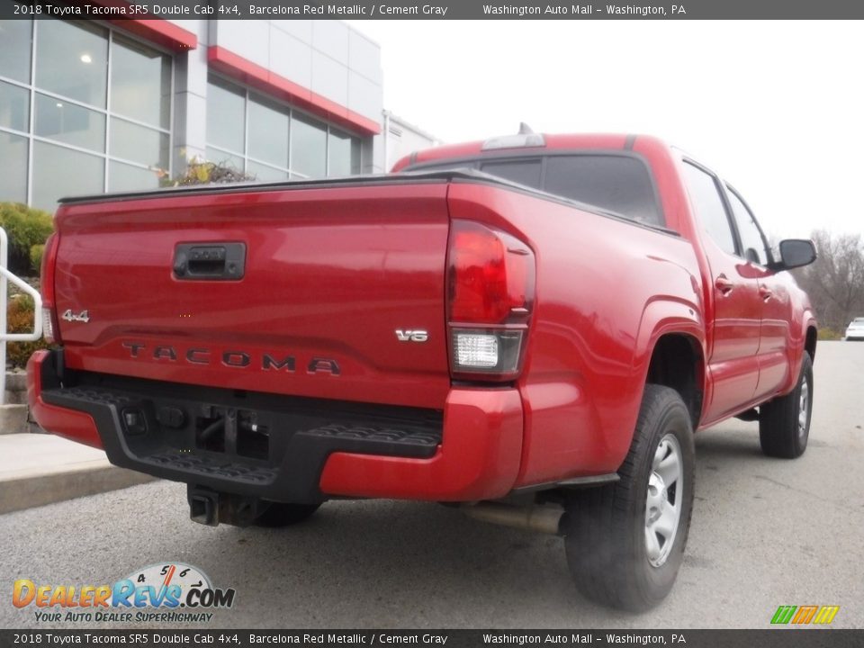 2018 Toyota Tacoma SR5 Double Cab 4x4 Barcelona Red Metallic / Cement Gray Photo #22