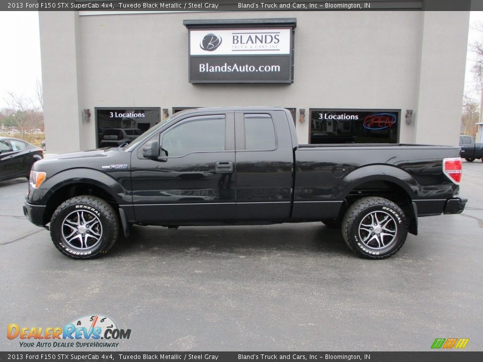 2013 Ford F150 STX SuperCab 4x4 Tuxedo Black Metallic / Steel Gray Photo #1