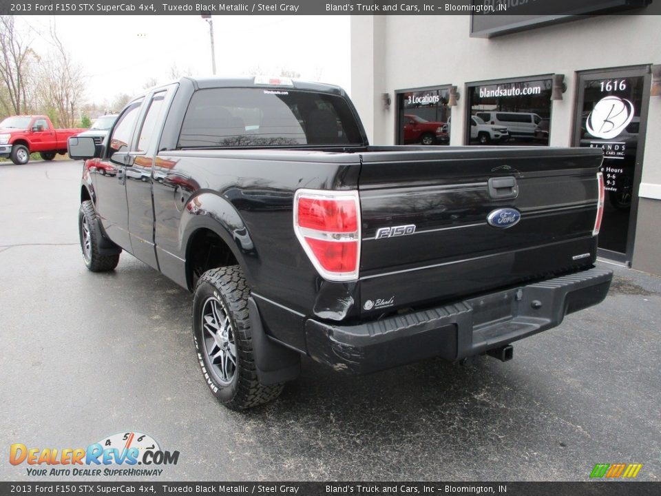 2013 Ford F150 STX SuperCab 4x4 Tuxedo Black Metallic / Steel Gray Photo #3