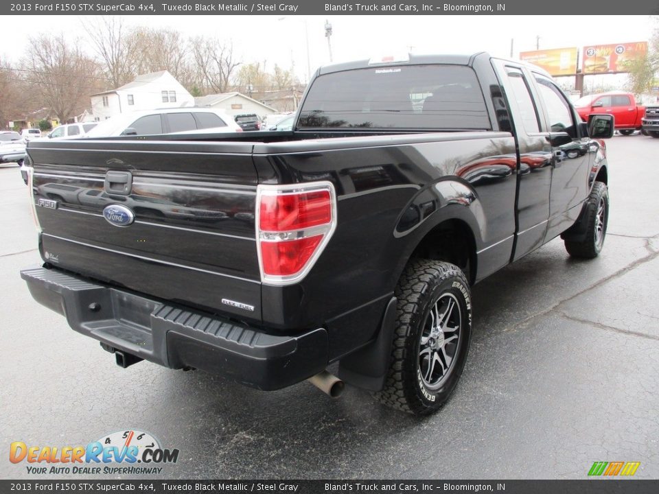 2013 Ford F150 STX SuperCab 4x4 Tuxedo Black Metallic / Steel Gray Photo #5