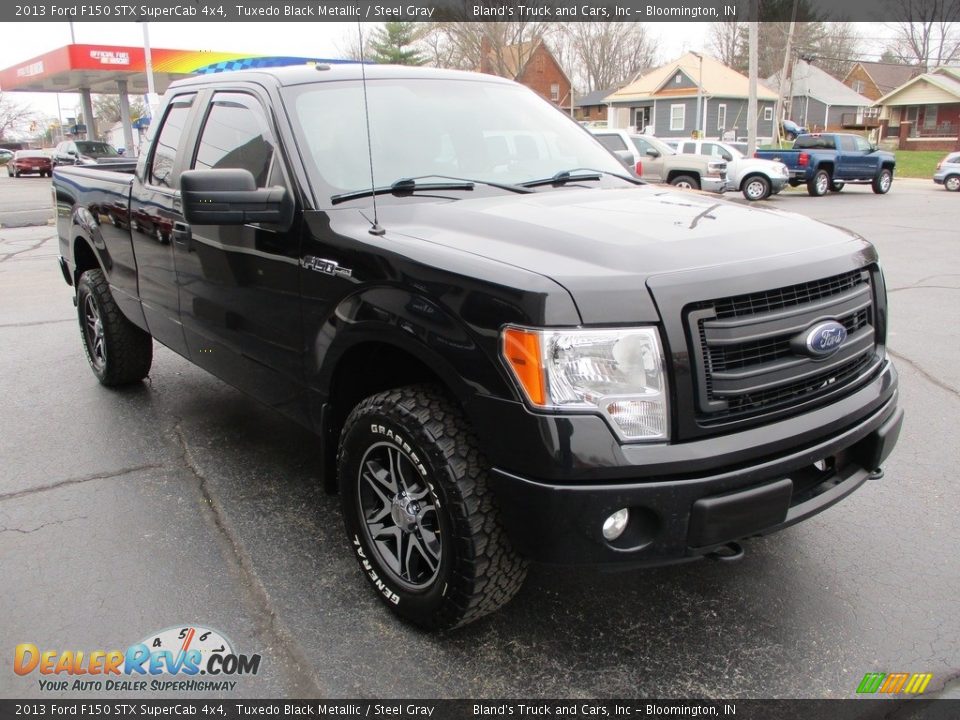 2013 Ford F150 STX SuperCab 4x4 Tuxedo Black Metallic / Steel Gray Photo #6