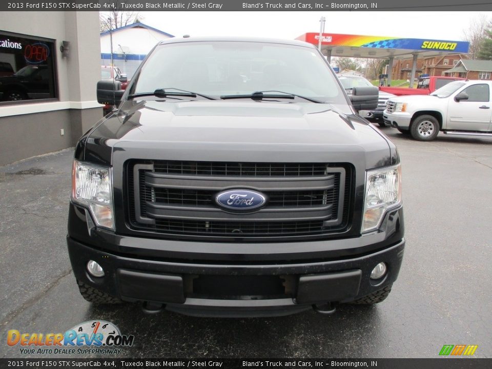 2013 Ford F150 STX SuperCab 4x4 Tuxedo Black Metallic / Steel Gray Photo #25