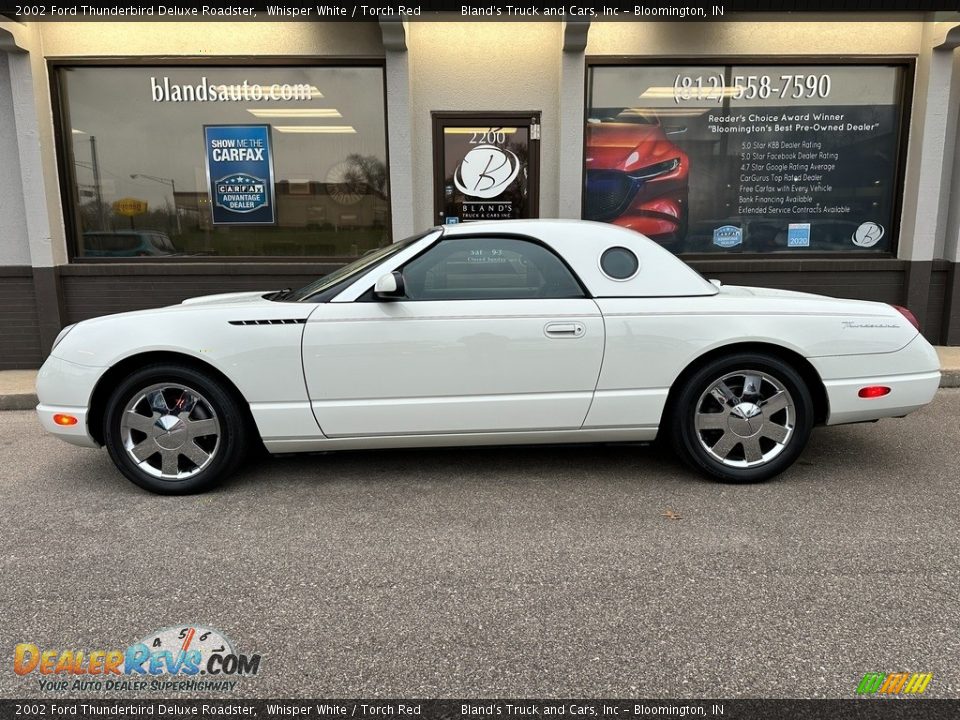 2002 Ford Thunderbird Deluxe Roadster Whisper White / Torch Red Photo #1