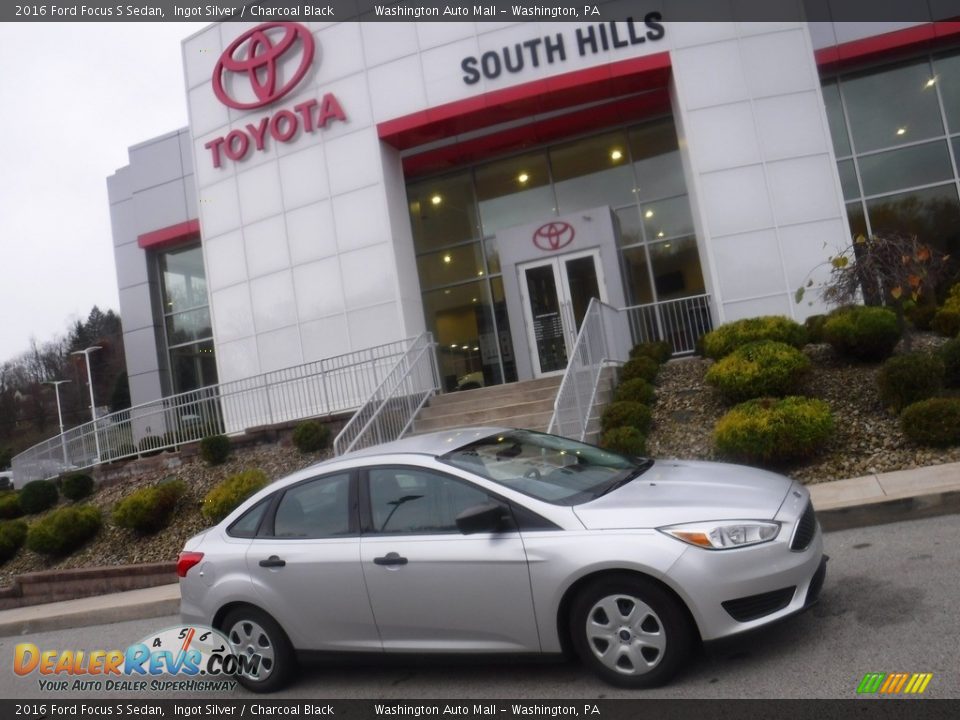 2016 Ford Focus S Sedan Ingot Silver / Charcoal Black Photo #2