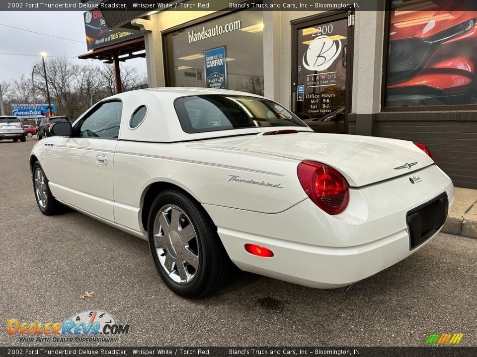 2002 Ford Thunderbird Deluxe Roadster Whisper White / Torch Red Photo #26