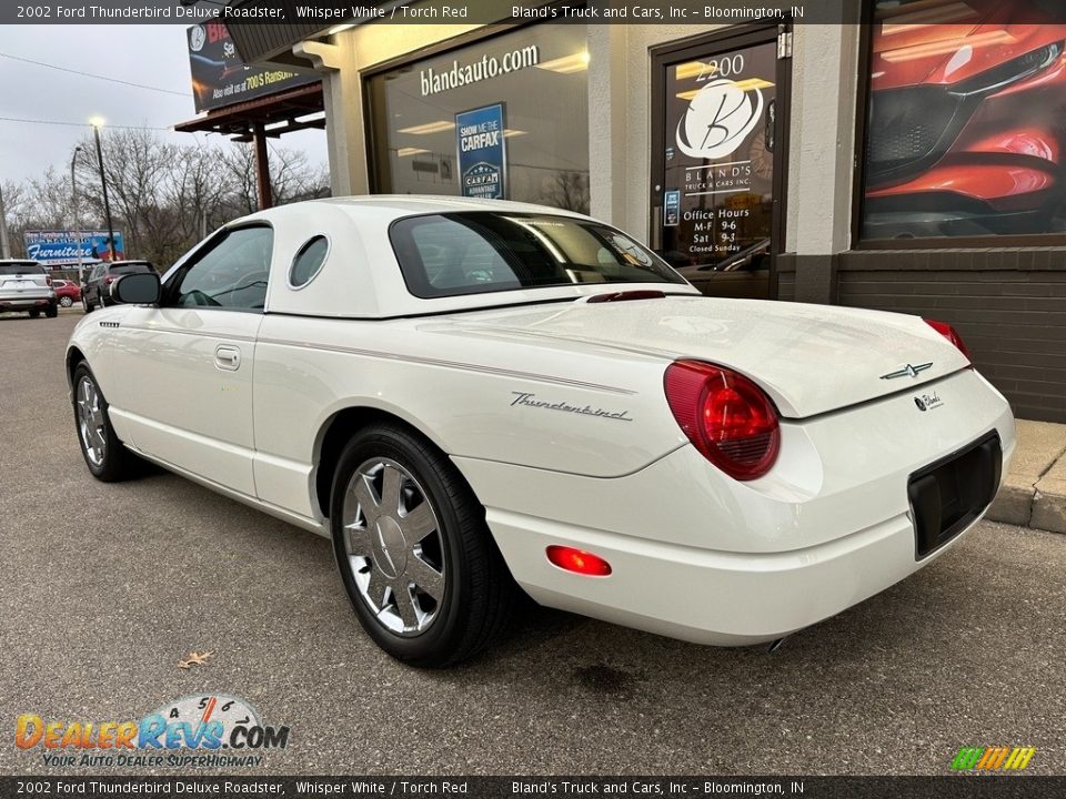 2002 Ford Thunderbird Deluxe Roadster Whisper White / Torch Red Photo #26