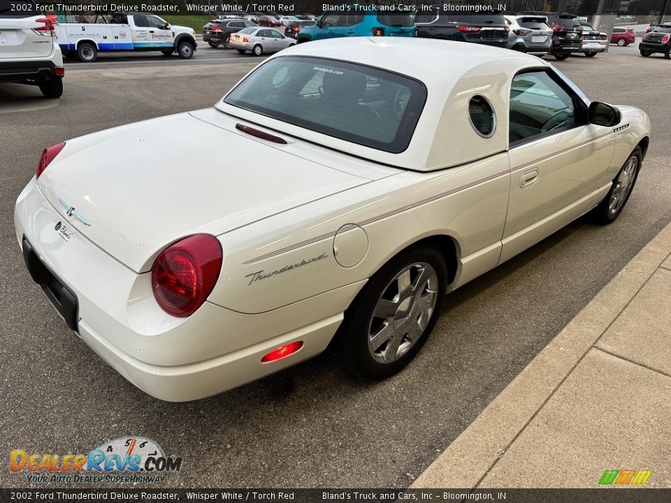 2002 Ford Thunderbird Deluxe Roadster Whisper White / Torch Red Photo #32