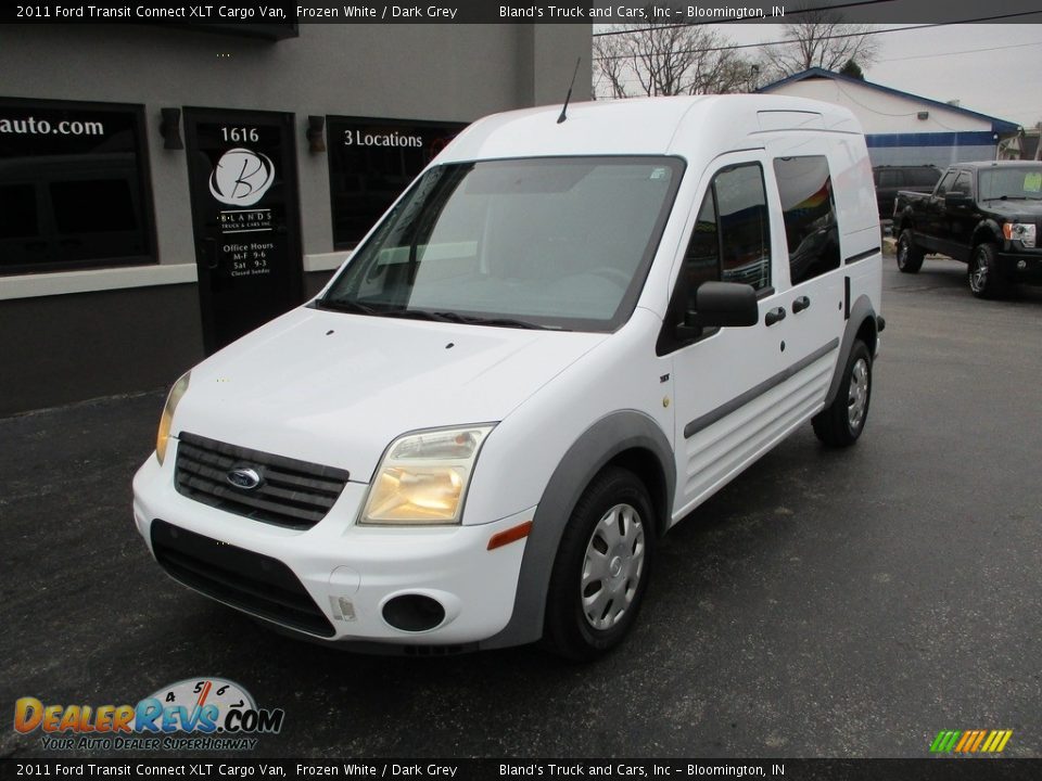 2011 Ford Transit Connect XLT Cargo Van Frozen White / Dark Grey Photo #2