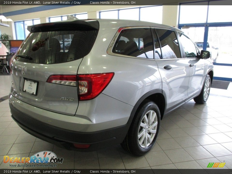 2019 Honda Pilot LX AWD Lunar Silver Metallic / Gray Photo #7