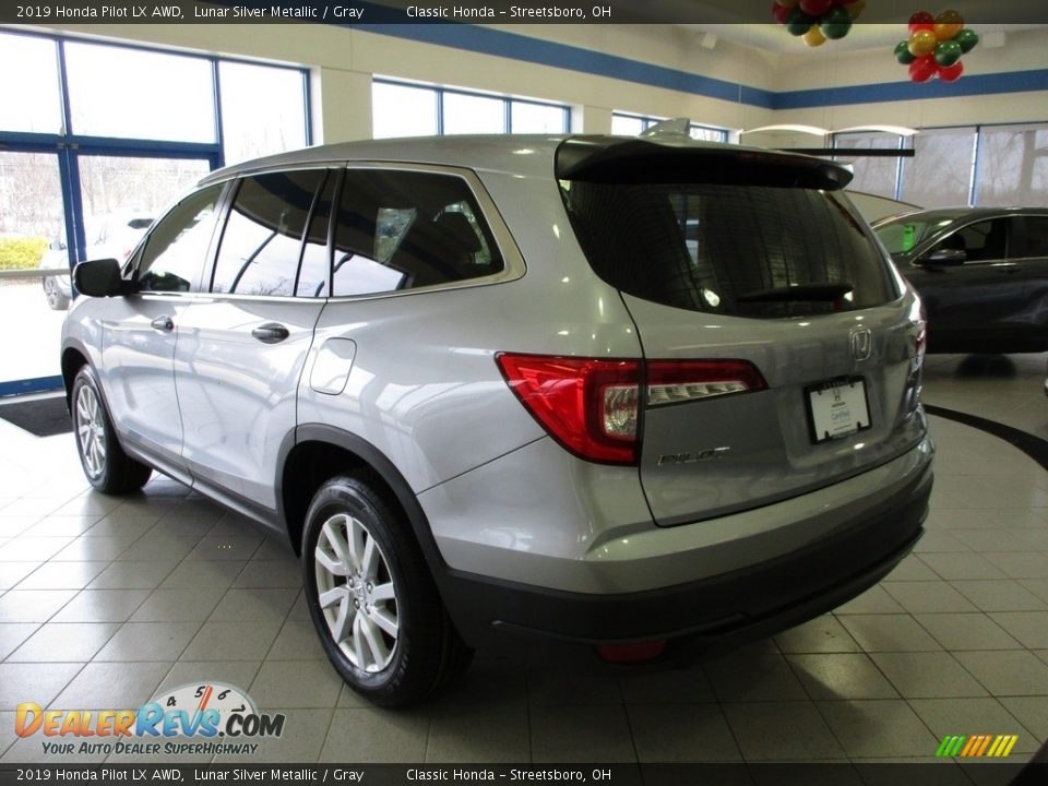 2019 Honda Pilot LX AWD Lunar Silver Metallic / Gray Photo #9