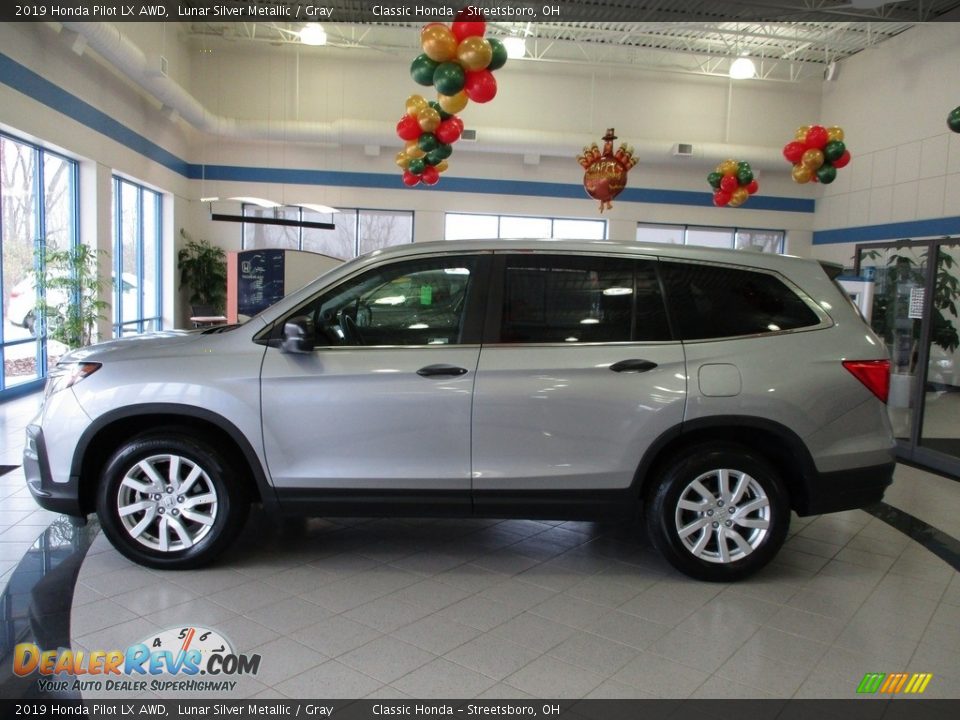 2019 Honda Pilot LX AWD Lunar Silver Metallic / Gray Photo #10