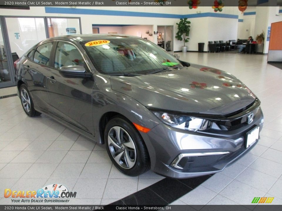 2020 Honda Civic LX Sedan Modern Steel Metallic / Black Photo #3
