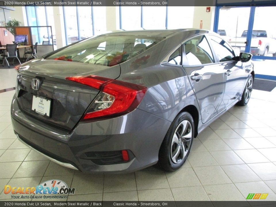 2020 Honda Civic LX Sedan Modern Steel Metallic / Black Photo #7