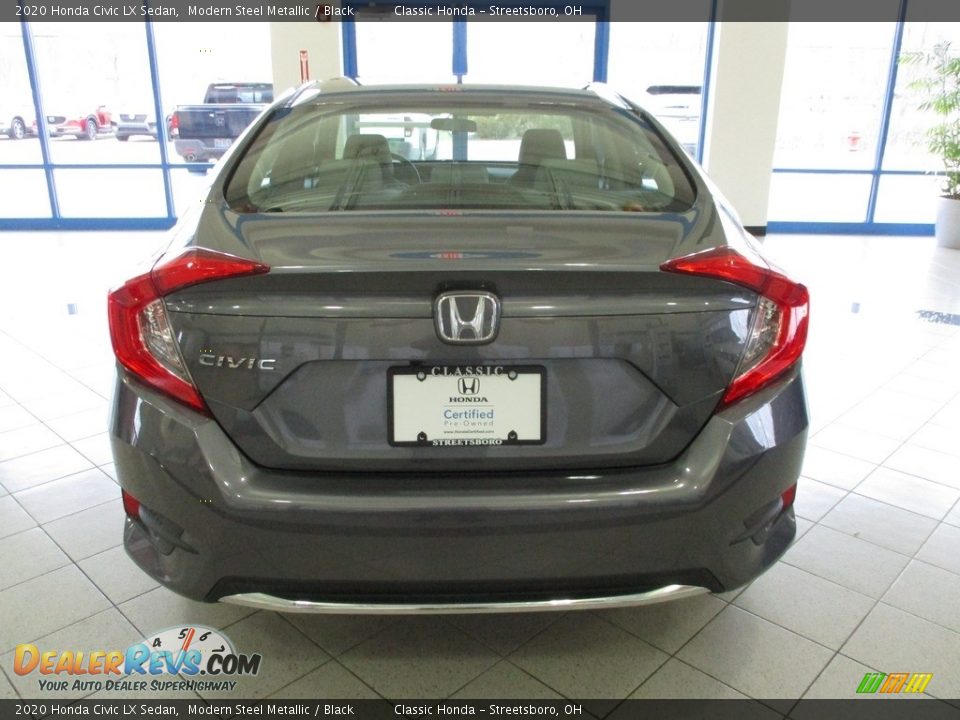 2020 Honda Civic LX Sedan Modern Steel Metallic / Black Photo #8