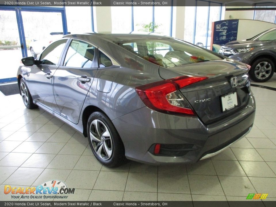 2020 Honda Civic LX Sedan Modern Steel Metallic / Black Photo #9